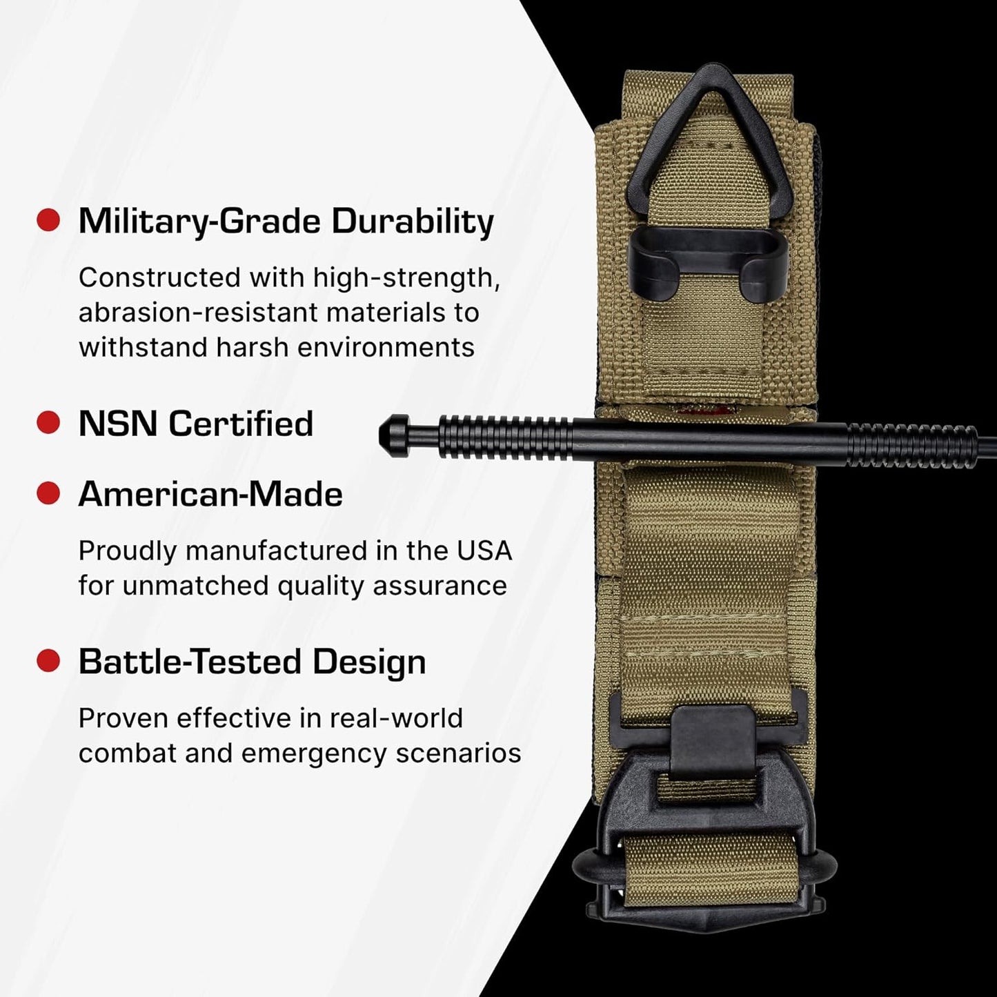 SOF Tourniquet (Generation 5) - Military-Grade Tourniquet for Severe Bleeding Control, Essential First Aid for Tactical, Emergency, and Civilian Use (Tan),