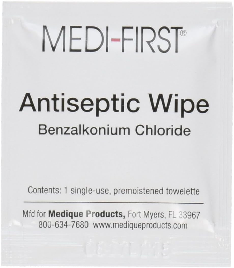Medi-First First Aid Kit Refill Antiseptic Skin Towelette Nonsterile Individual Packet 20 per Box 21471