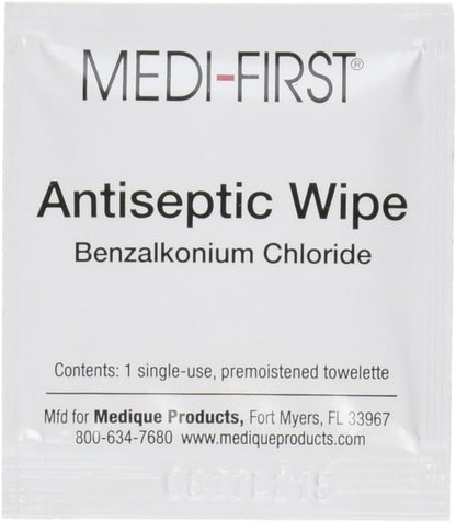 Medi-First First Aid Kit Refill Antiseptic Skin Towelette Nonsterile Individual Packet 20 per Box 21471
