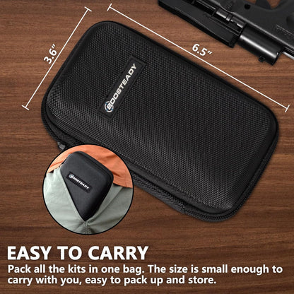 Universal Handgun Cleaning Kit .22,.357,.38,9Mm,.45 Caliber Pistol Cleaning Kit Bronze Bore Brush and Brass Jag Adapter