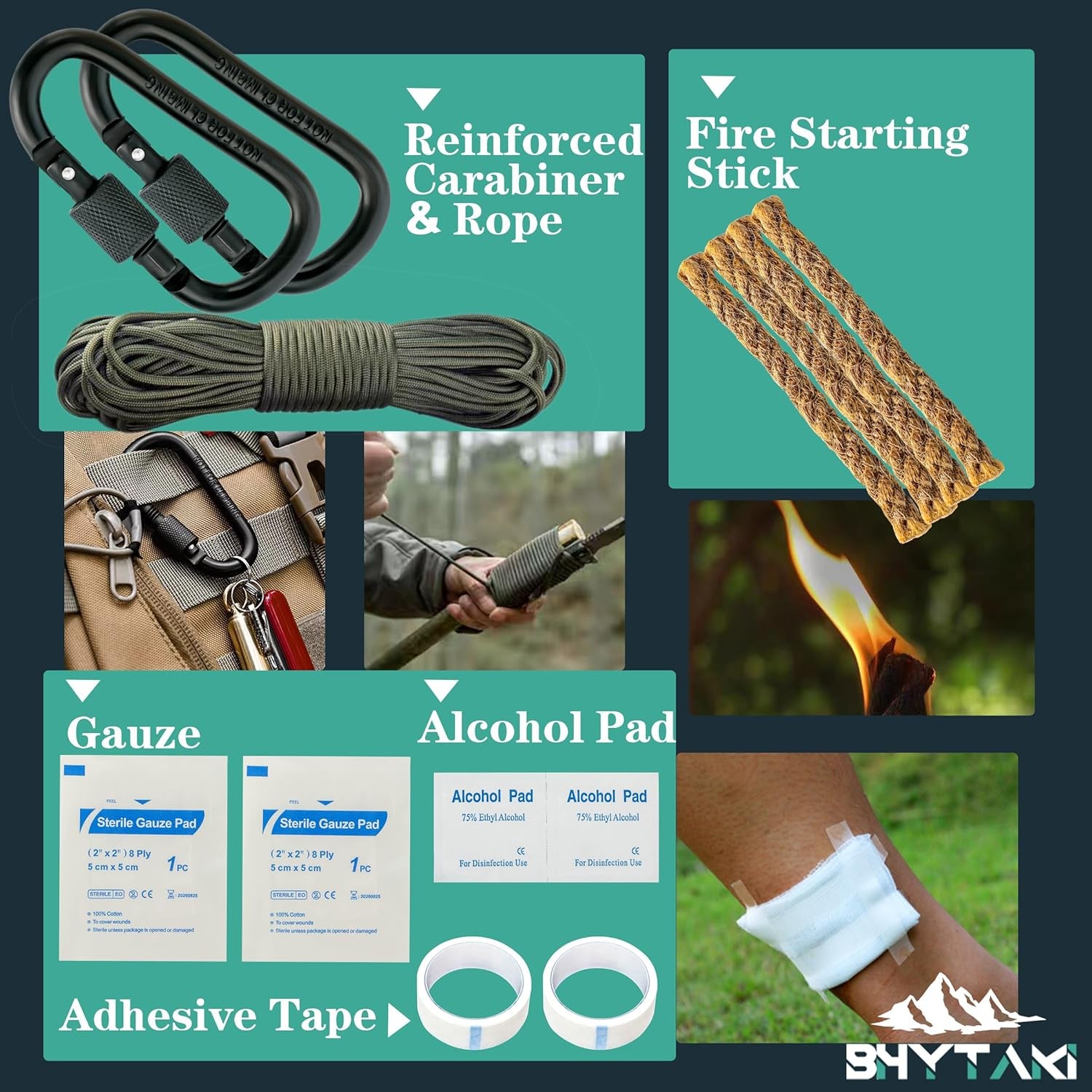 Survival Kits 37 in 1, Gifts for Men Dad Husband Valentine'S Day, Emergency Survival Gear and Equipment, Camping Hiking Outdoor Adventure Cool Gadgets, Stocking Stuffers