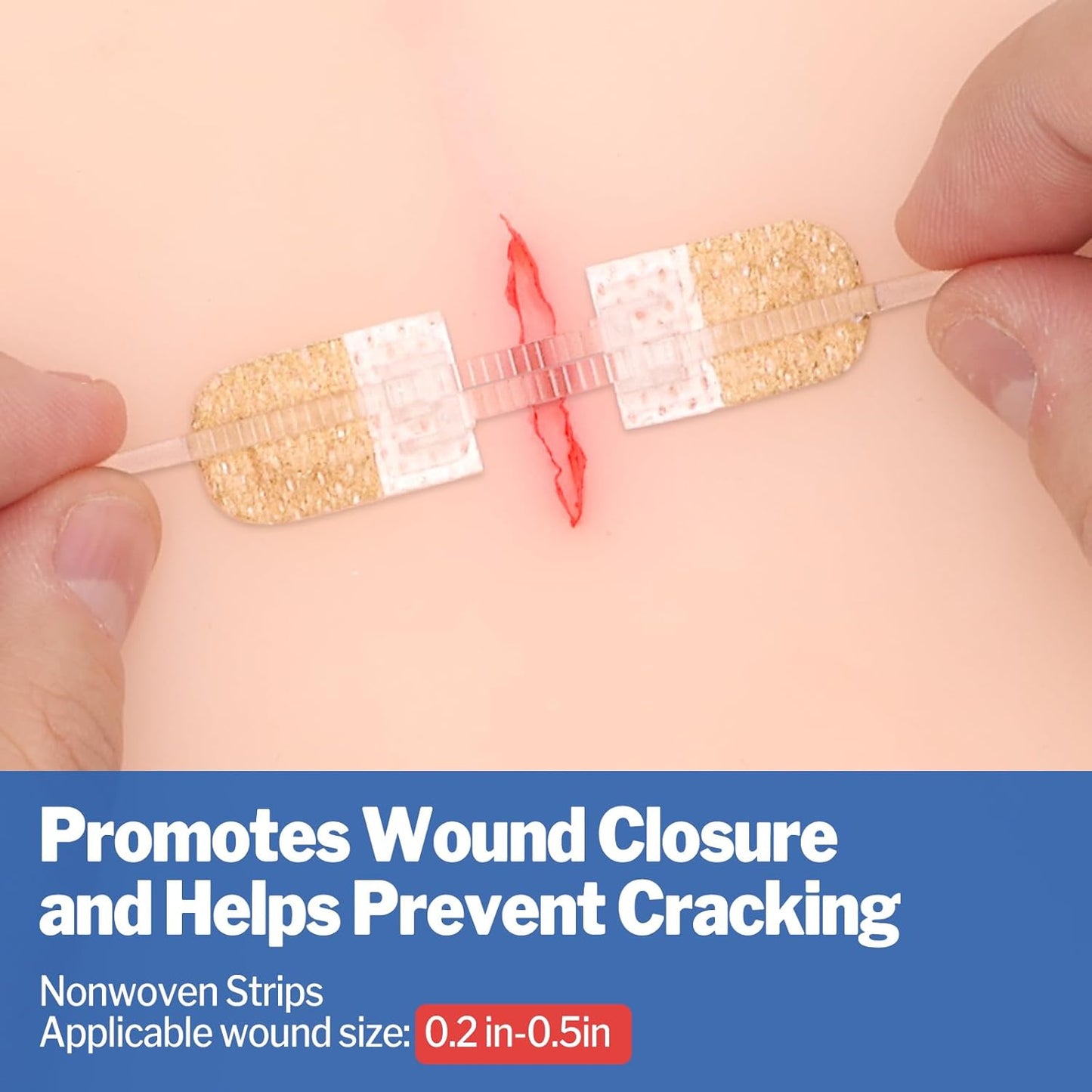 16 Pack Wound Closure Strips, 4 Types Butterfly Bandages, Emergency Laceration Closure Kit, Repair Wounds without Stitches, Quick Clot Zip Stitch Wound Closures Device