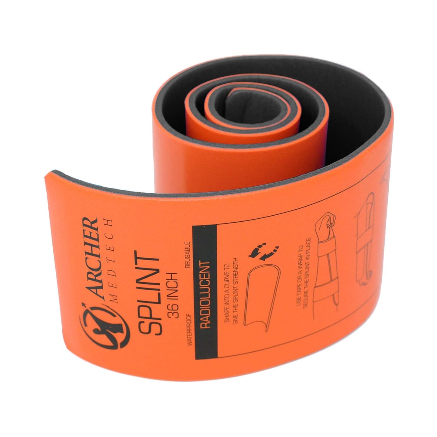 Universal First Aid Splint – 36" Moldable Aluminum Emergency Splint for Injury Immobilization – Lightweight, Waterproof, Reusable, Compact & Portable for People or Pets