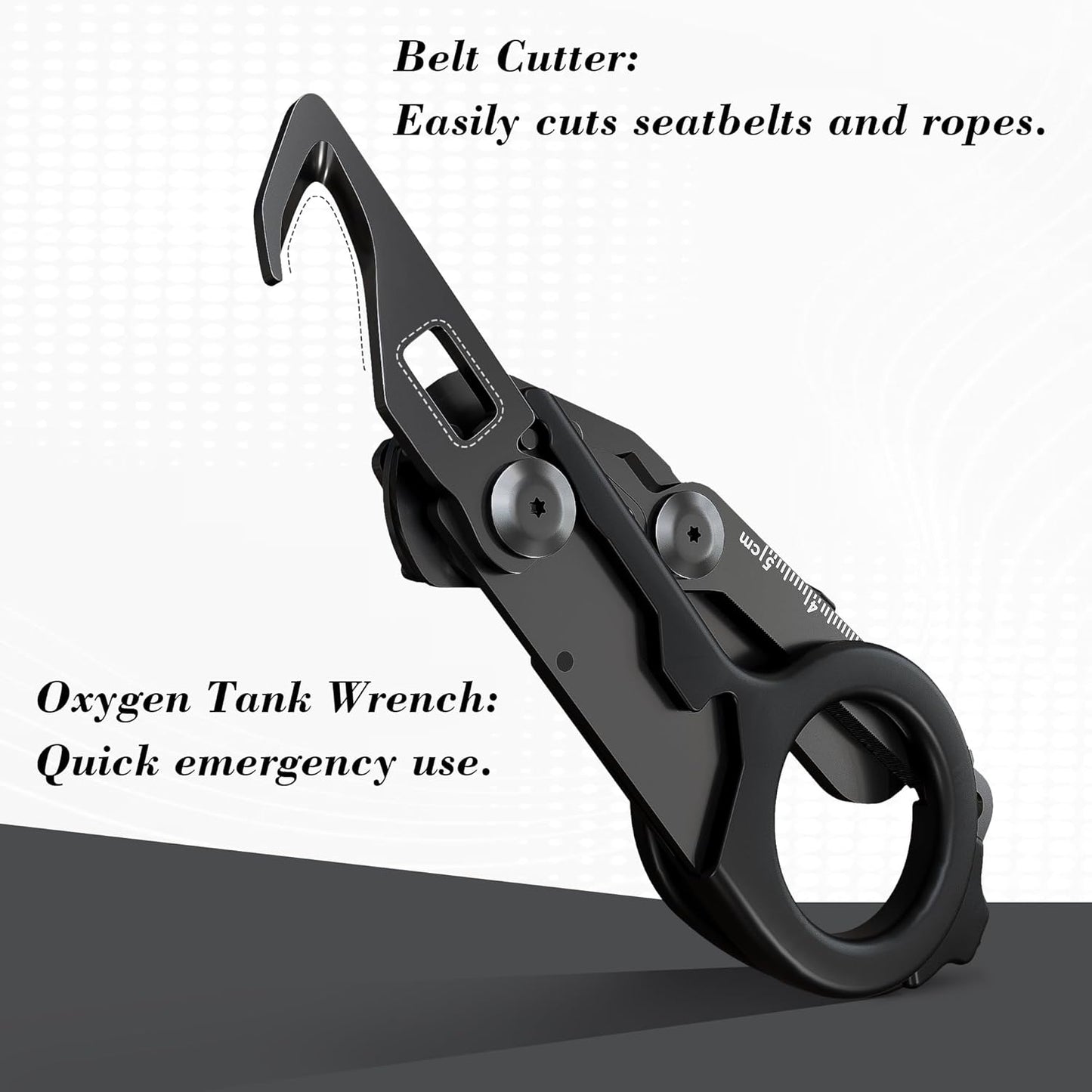 Foldable Trauma Shears with Black Holster, 6-In-1 Medical Shears for Emergency Rescue, Stainless Steel Trauma Shear Ideal for Emts, Nurses, First Responders (Green/Black)