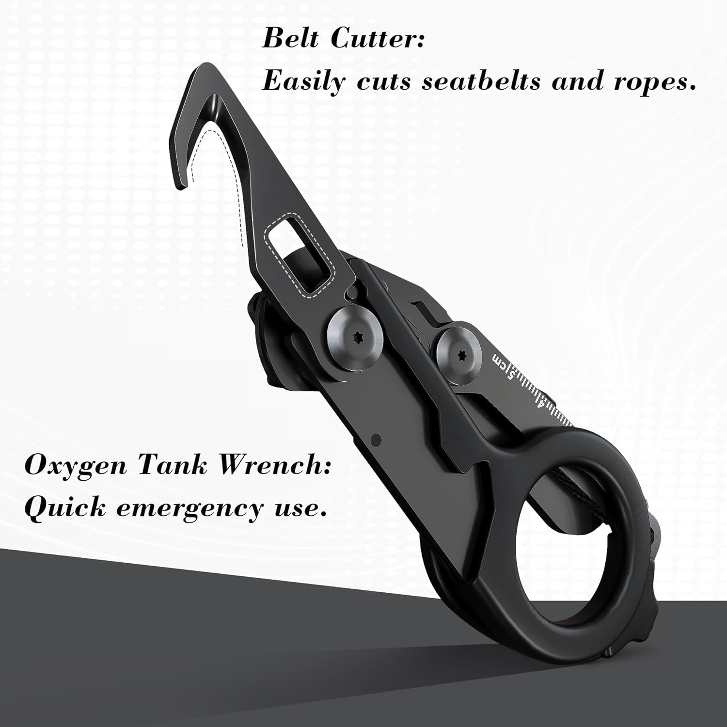 Foldable Trauma Shears with Black Holster, 6-In-1 Medical Shears for Emergency Rescue, Stainless Steel Trauma Shear Ideal for Emts, Nurses, First Responders (Green/Black)