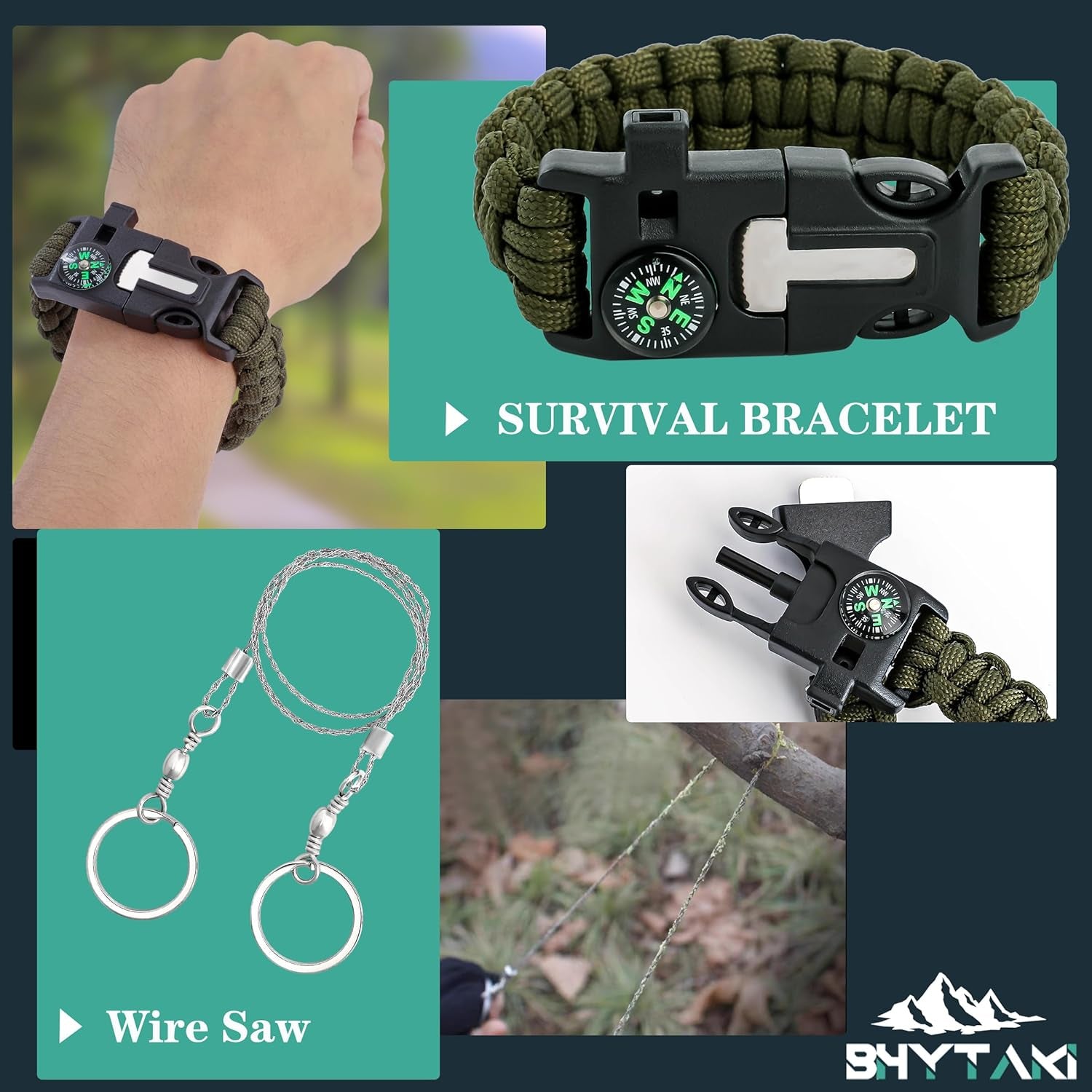 Survival Kits 37 in 1, Gifts for Men Dad Husband Valentine'S Day, Emergency Survival Gear and Equipment, Camping Hiking Outdoor Adventure Cool Gadgets, Stocking Stuffers