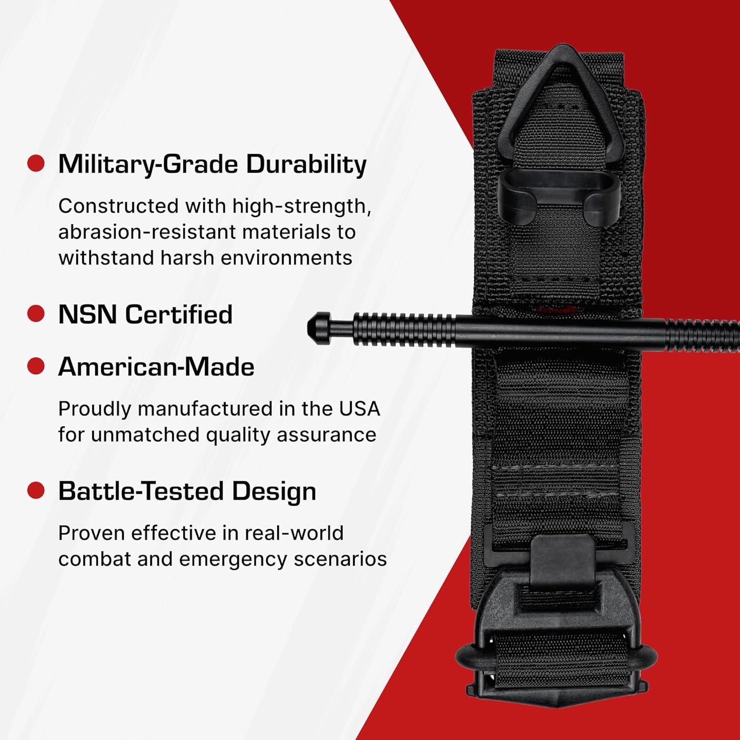 SOF Tourniquet (Generation 5) - Military-Grade Tourniquet for Severe Bleeding Control, Essential First Aid for Tactical, Emergency, and Civilian Use (Black),