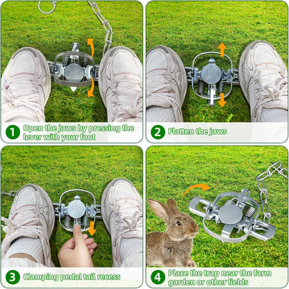 Mole Trap Gopher Trap Metal Tactical Rat Vole Traps Outdoor Reusable Gopher Keep Moles Gophers Voles Out of Yard Lawn Garden, Pack of 2
