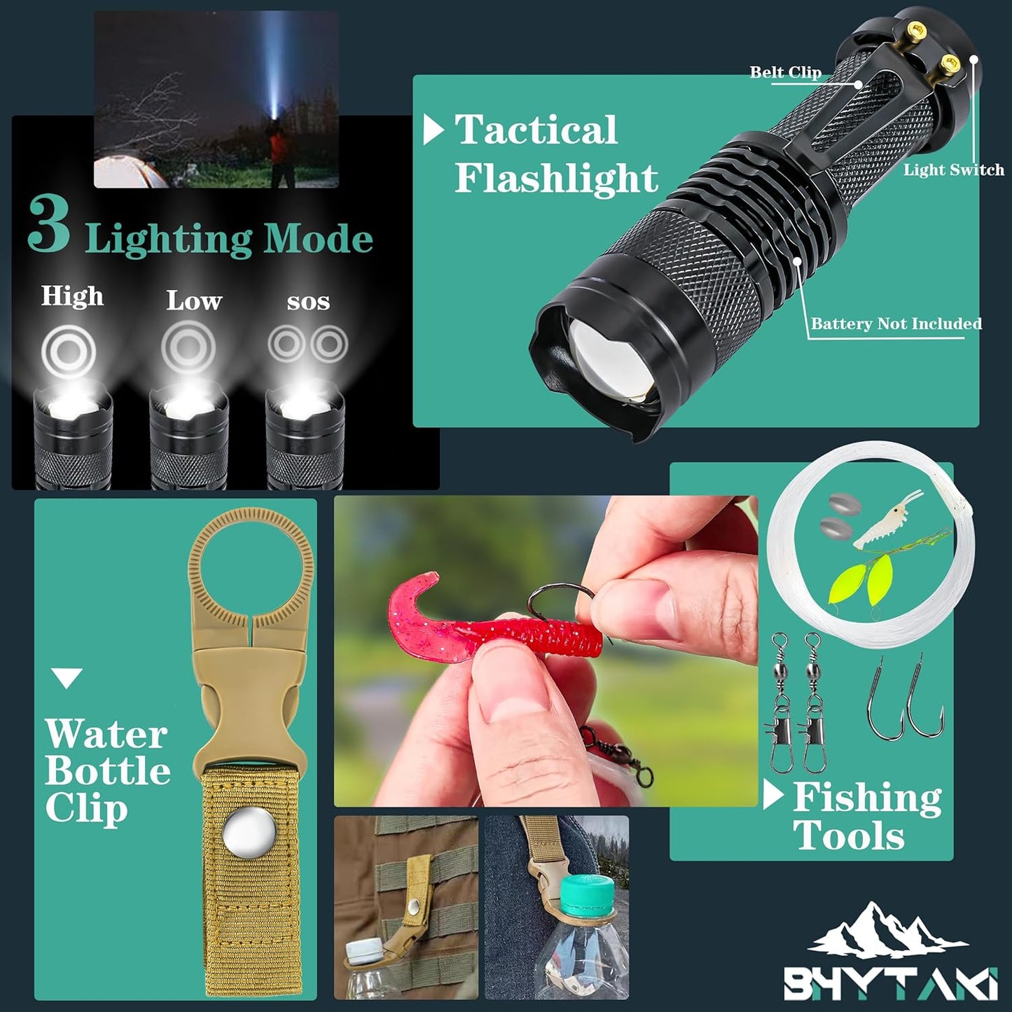 Survival Kits 37 in 1, Gifts for Men Dad Husband Valentine'S Day, Emergency Survival Gear and Equipment, Camping Hiking Outdoor Adventure Cool Gadgets, Stocking Stuffers