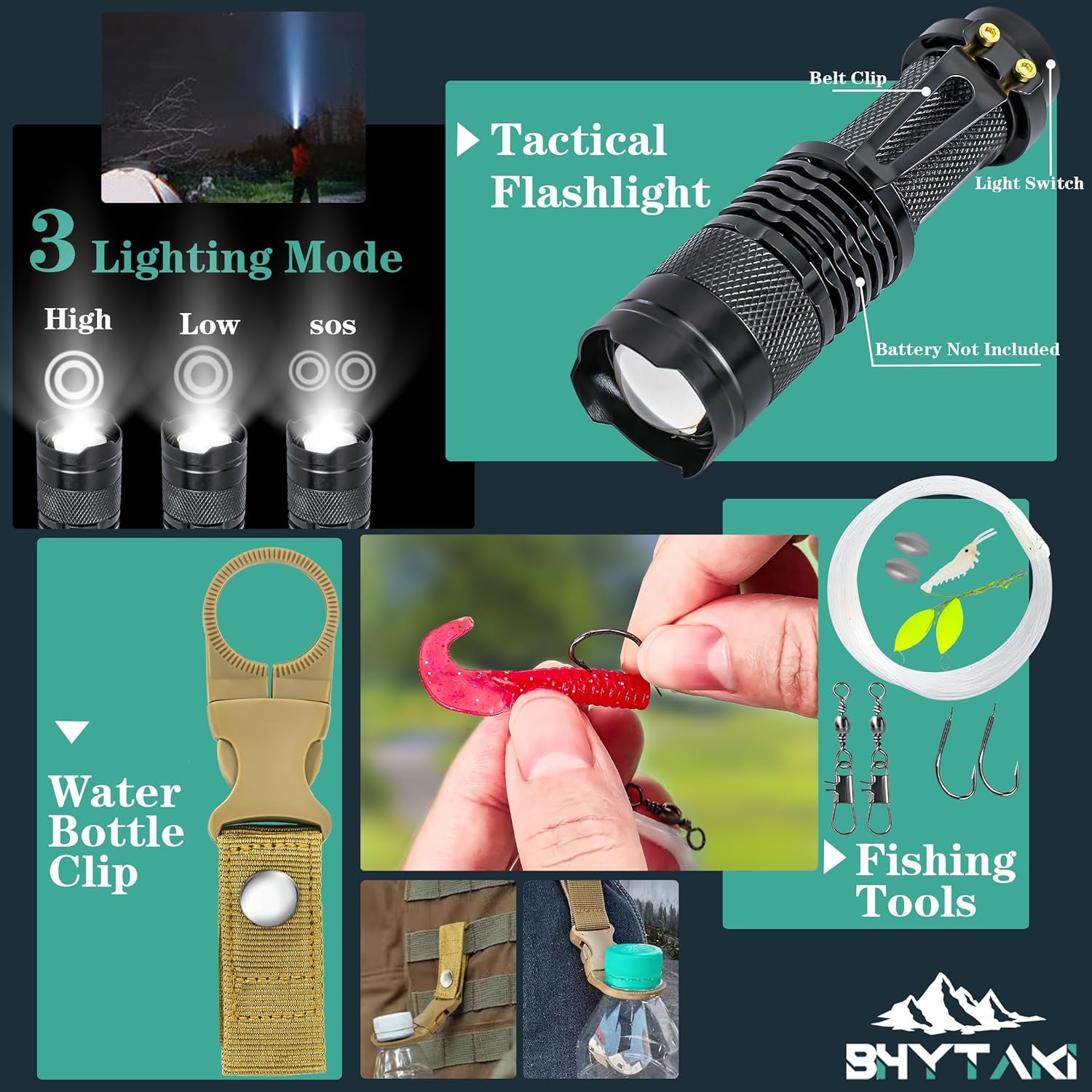 Survival Kits 37 in 1, Gifts for Men Dad Husband Valentine'S Day, Emergency Survival Gear and Equipment, Camping Hiking Outdoor Adventure Cool Gadgets, Stocking Stuffers