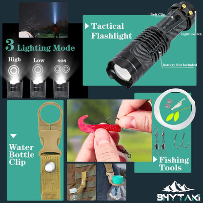 Survival Kits 37 in 1, Gifts for Men Dad Husband Valentine'S Day, Emergency Survival Gear and Equipment, Camping Hiking Outdoor Adventure Cool Gadgets, Stocking Stuffers